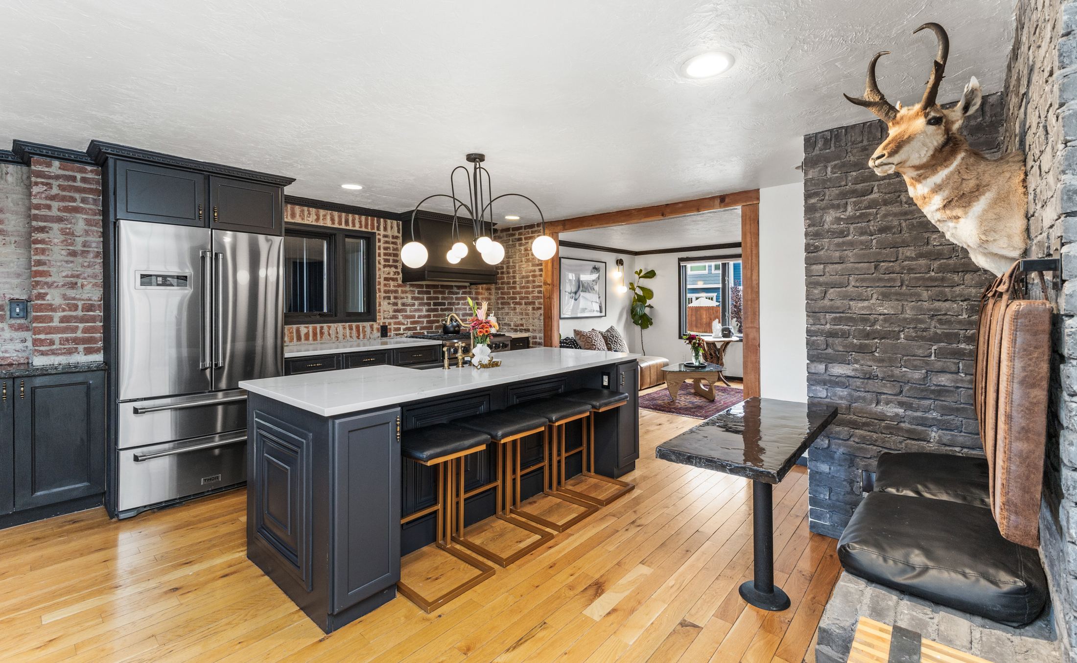 Kitchen, wide view with island