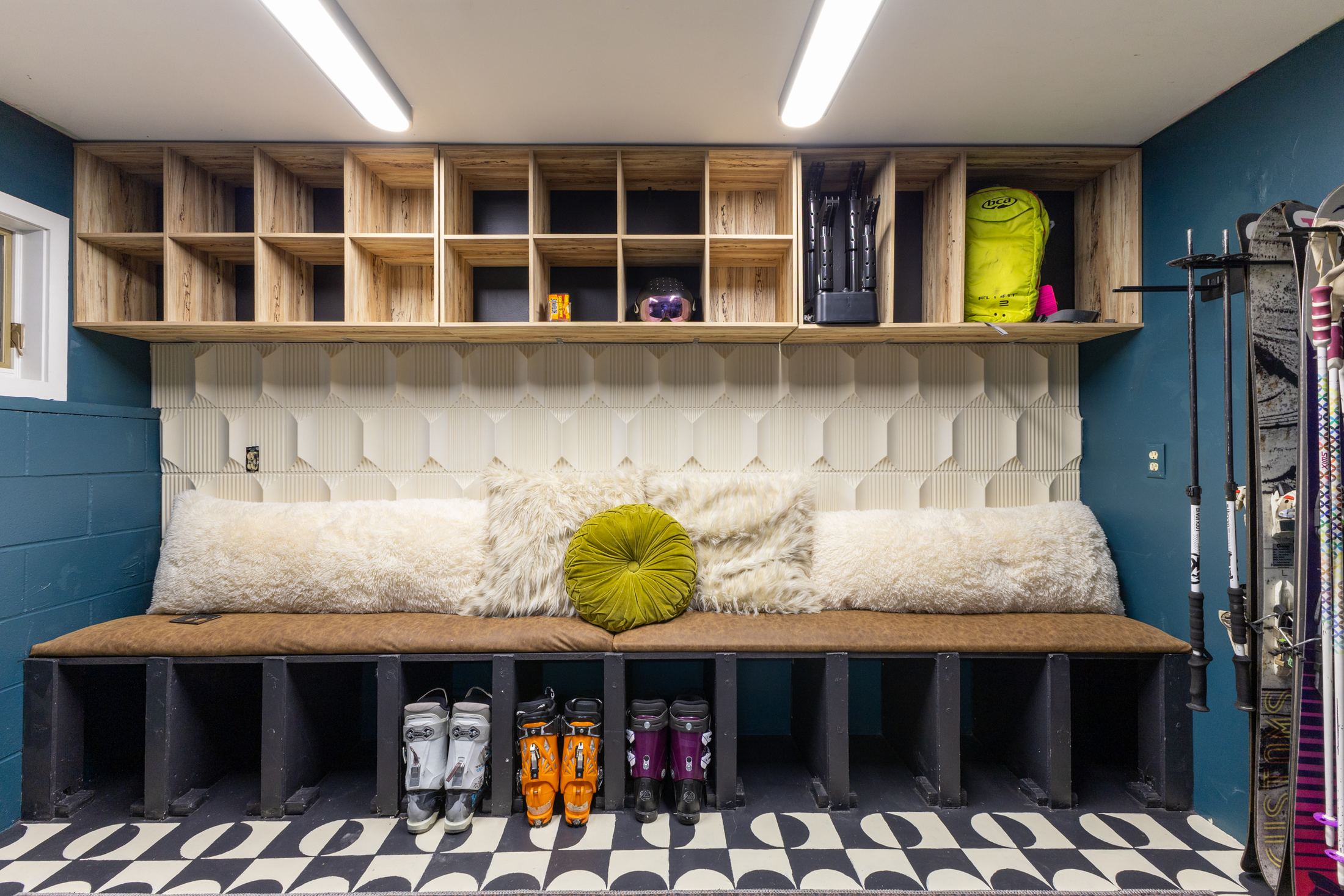 Ski and gear mudroom